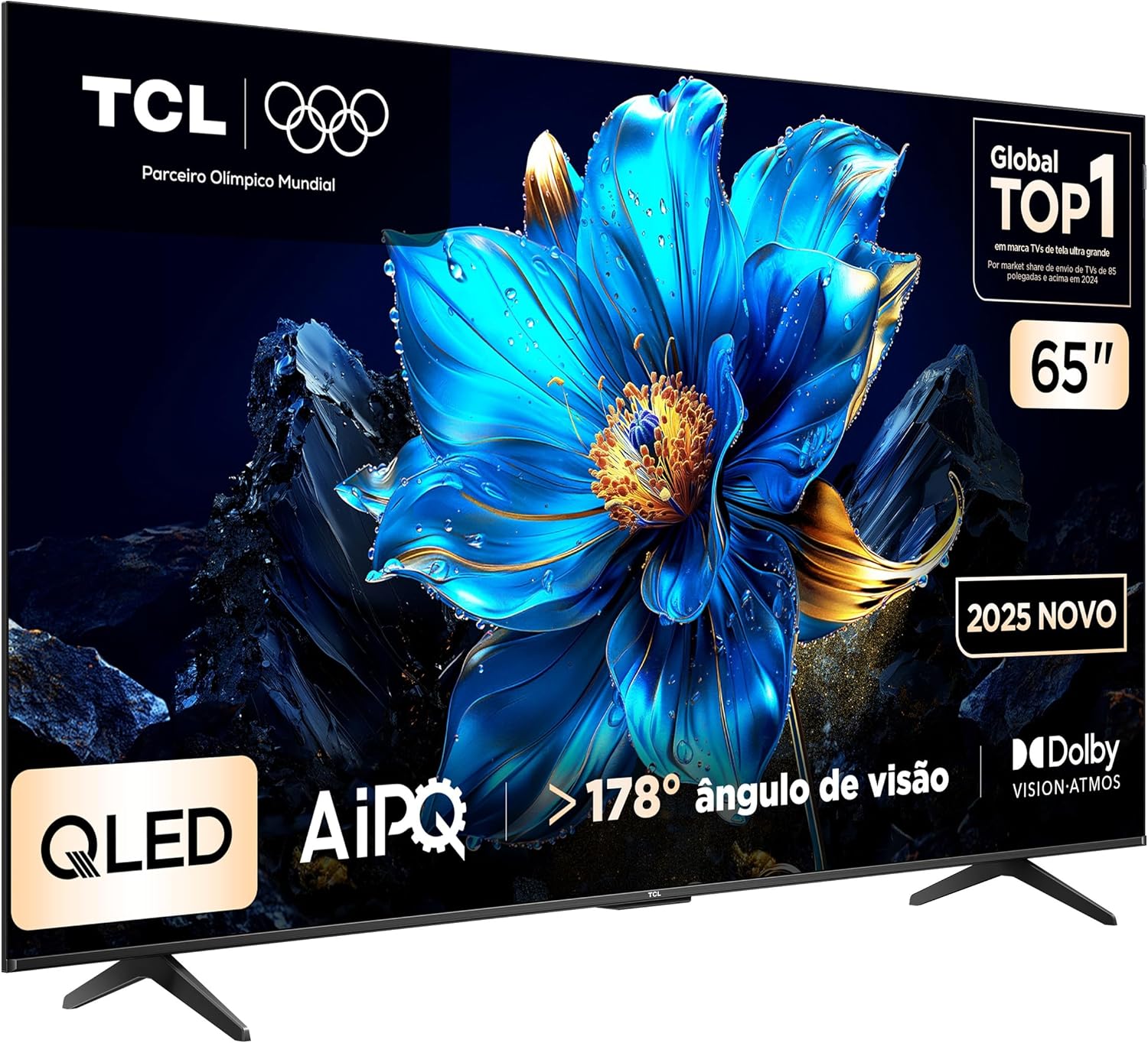Smart TV 43 polegadas em Oferta: Smart TV TCL 65 Polegadas QLED 4K P7K WiFi Bluetooth Google TV HDR10+ Dolby Atmos Dolby Vision 65P7K - Imagem 2