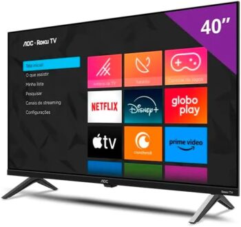 Smart TV 40″ AOC Roku TV DLED Full HD 40S5045/78G – Bivolt Smart TV 40″ AOC Roku TV DLED Full HD 40S5045/78G – Bivolt