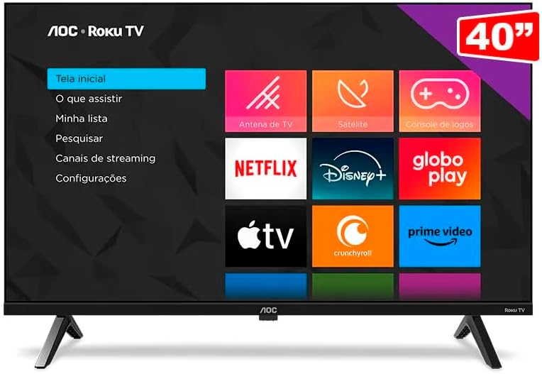Smart TV 40" AOC Roku TV DLED Full HD 40S5045/78G - Bivolt - Imagem 4
