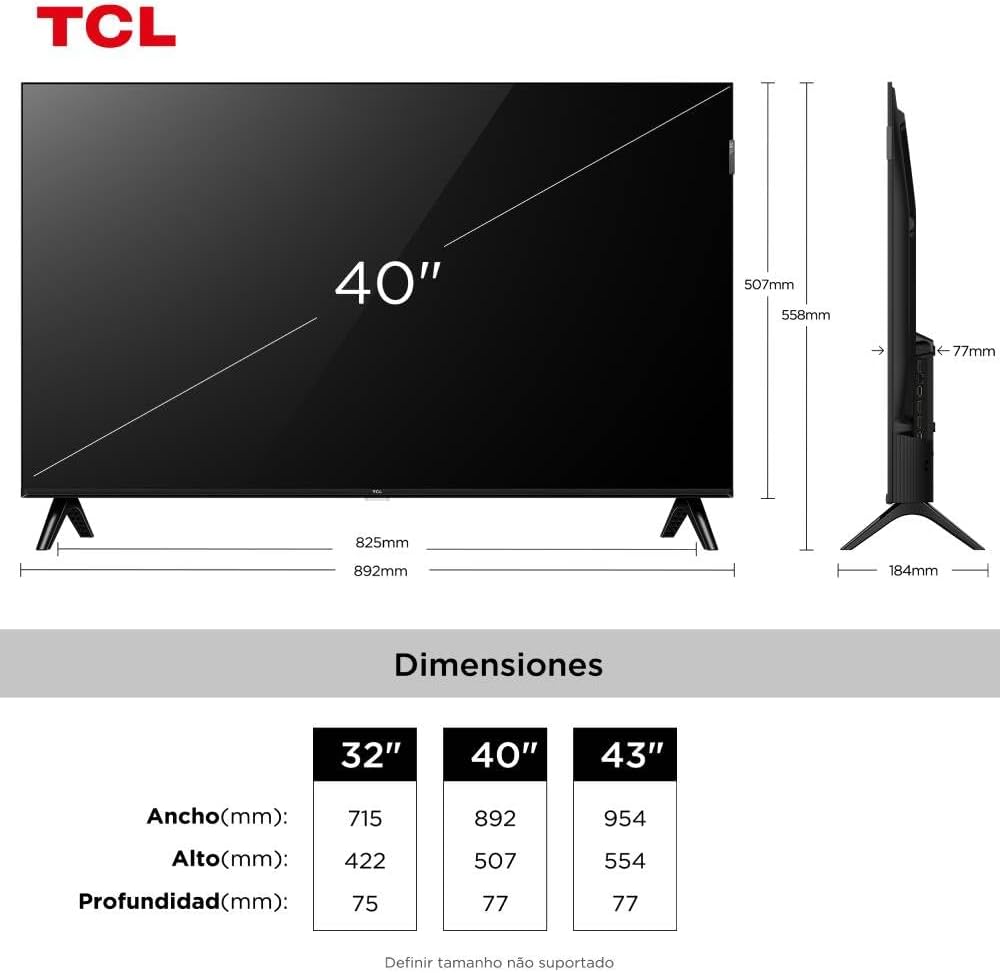 Smart TV 40" TCL 40S5K HD QLED Google TV - Imagem 4