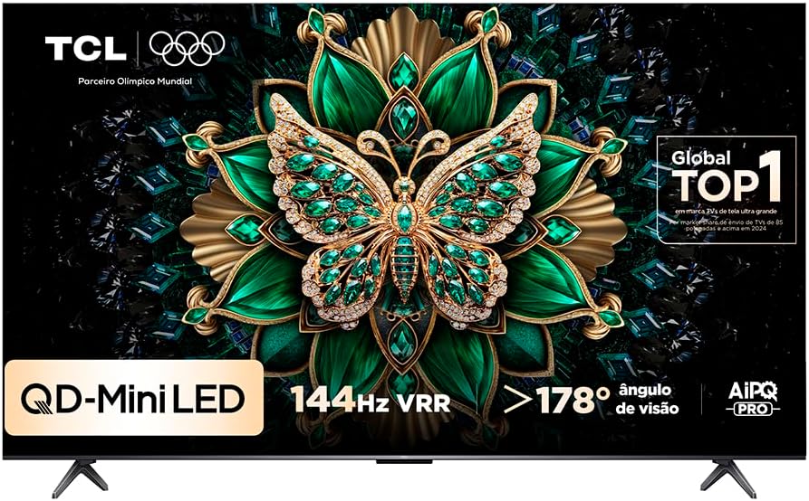 Smart TV 43 polegadas em Oferta: Smart TV TCL 75 Polegadas QLED Mini LED 4K C6K WiFi Bluetooth Google TV 4 HDMI 144Hz HDR10+ 75C6K - Imagem 3
