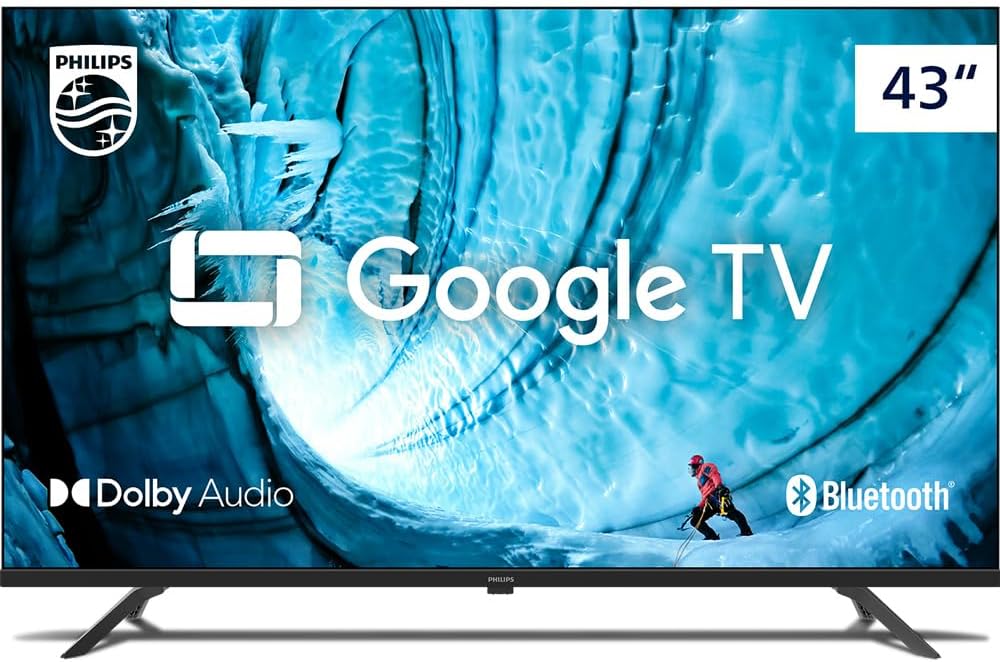 Smart TV PHILIPS 43" Full HD com Google TV e tecnologia HDR