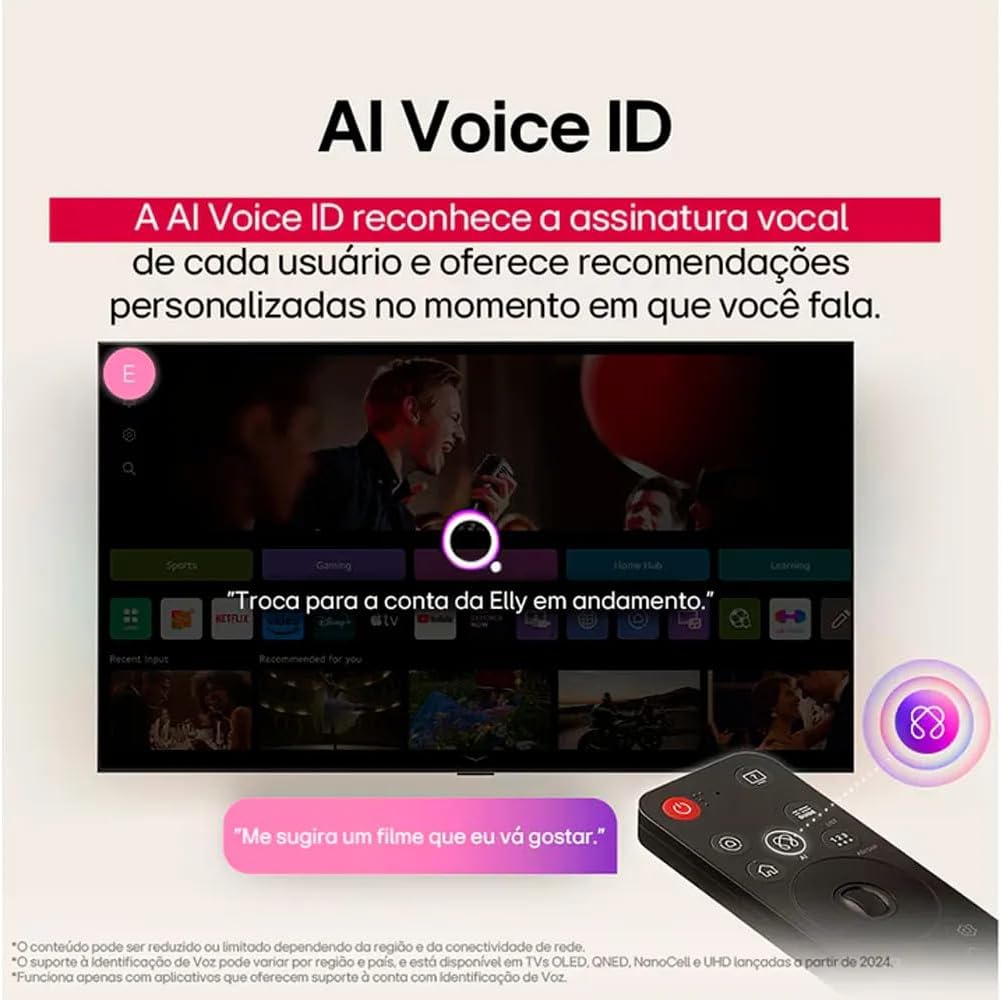 Smart TV 43" LG 43AU801C0SA 4K - Imagem 5