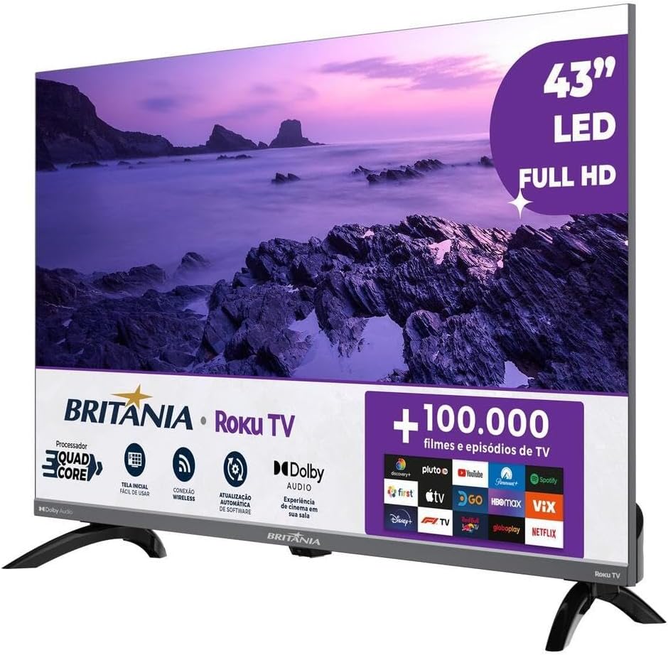 Smart TV 43" Britânia B43KRA Full HD Roku TV - Imagem 4