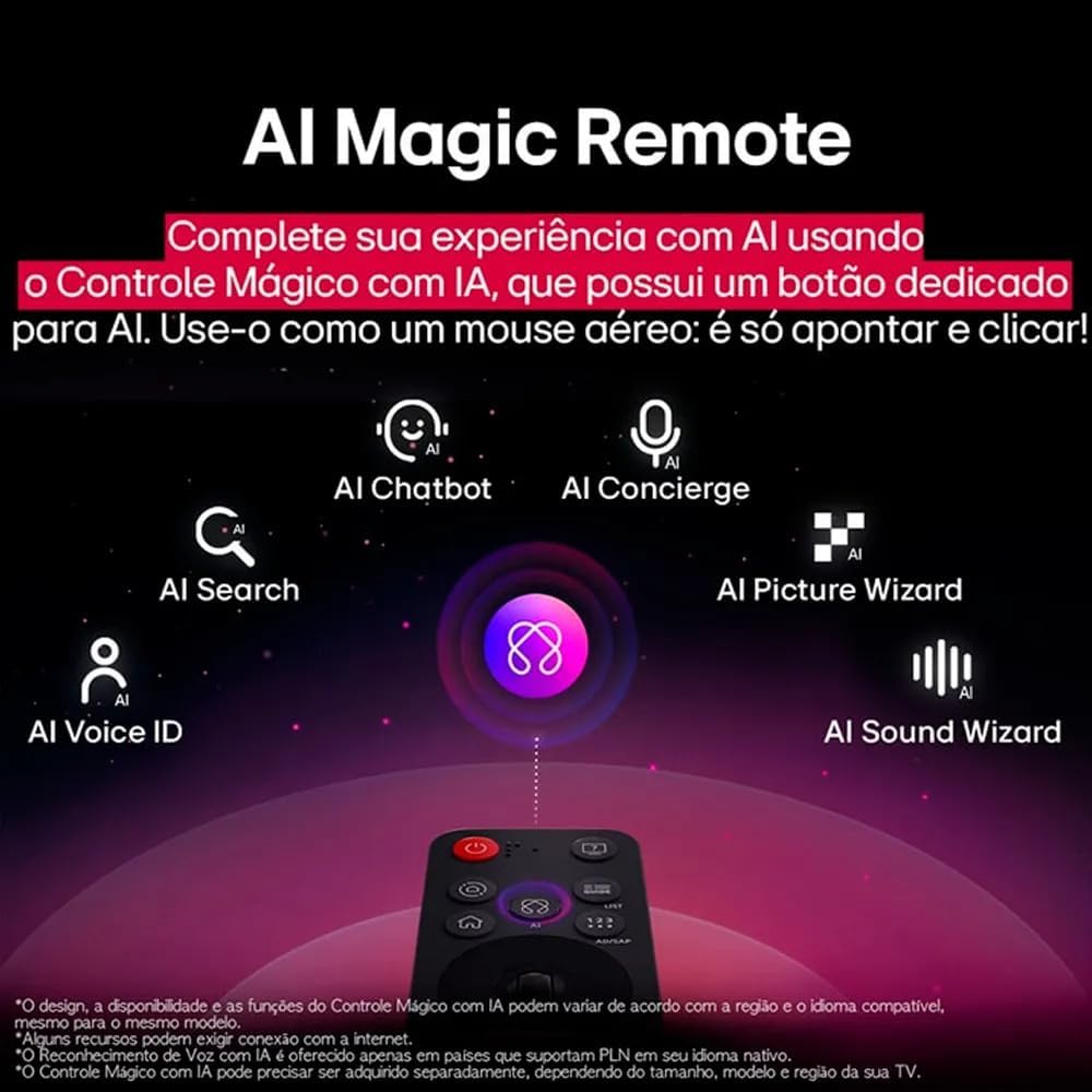 Smart TV 43" LG 43AU801C0SA 4K - Imagem 4