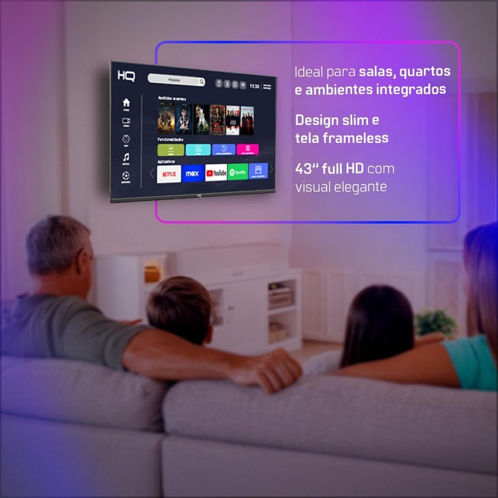 Smart TV HQ 43" Full HD Android 12 HQS43NKHM - Imagem 4
