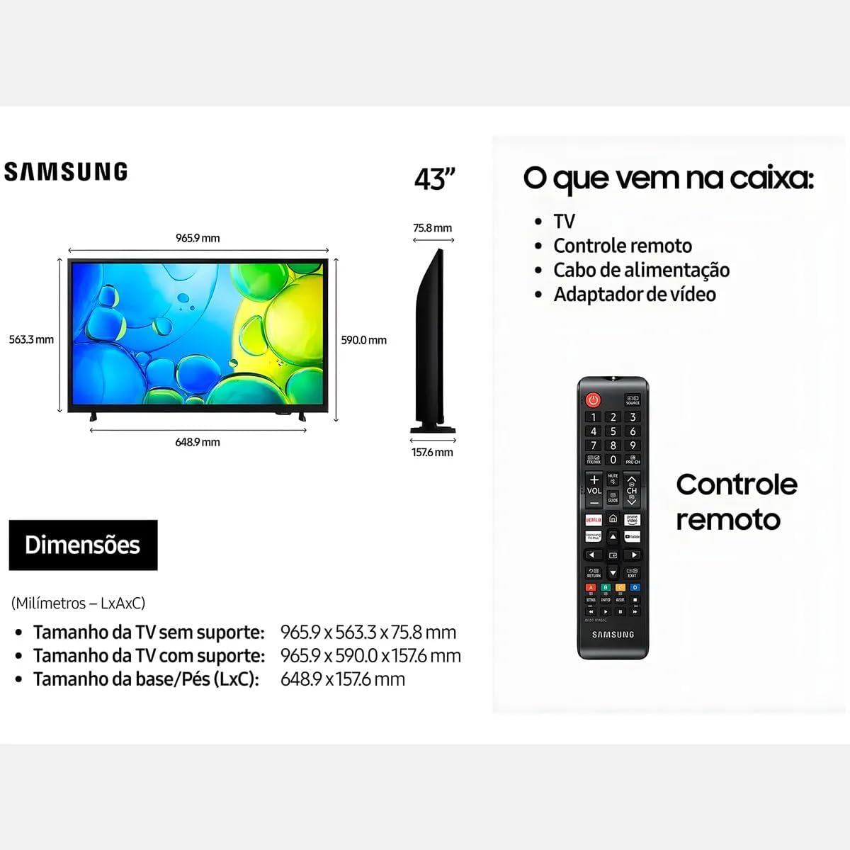 Smart Monitor TV 43" Samsung Full HD HDR LS43F6000FGXZD - Imagem 4