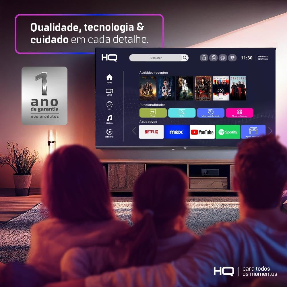 Smart TV HQ 43" Full HD Android 12 HQS43NKHM - Imagem 7