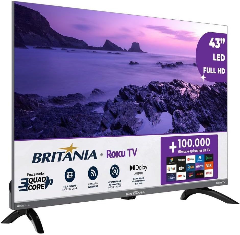Smart TV 43" Britânia B43KRA Full HD Roku TV - Imagem 2