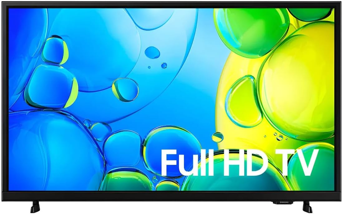Smart Monitor TV 43 polegadas Samsung exibindo o menu da plataforma Tizen com aplicativos de streaming parceiros.