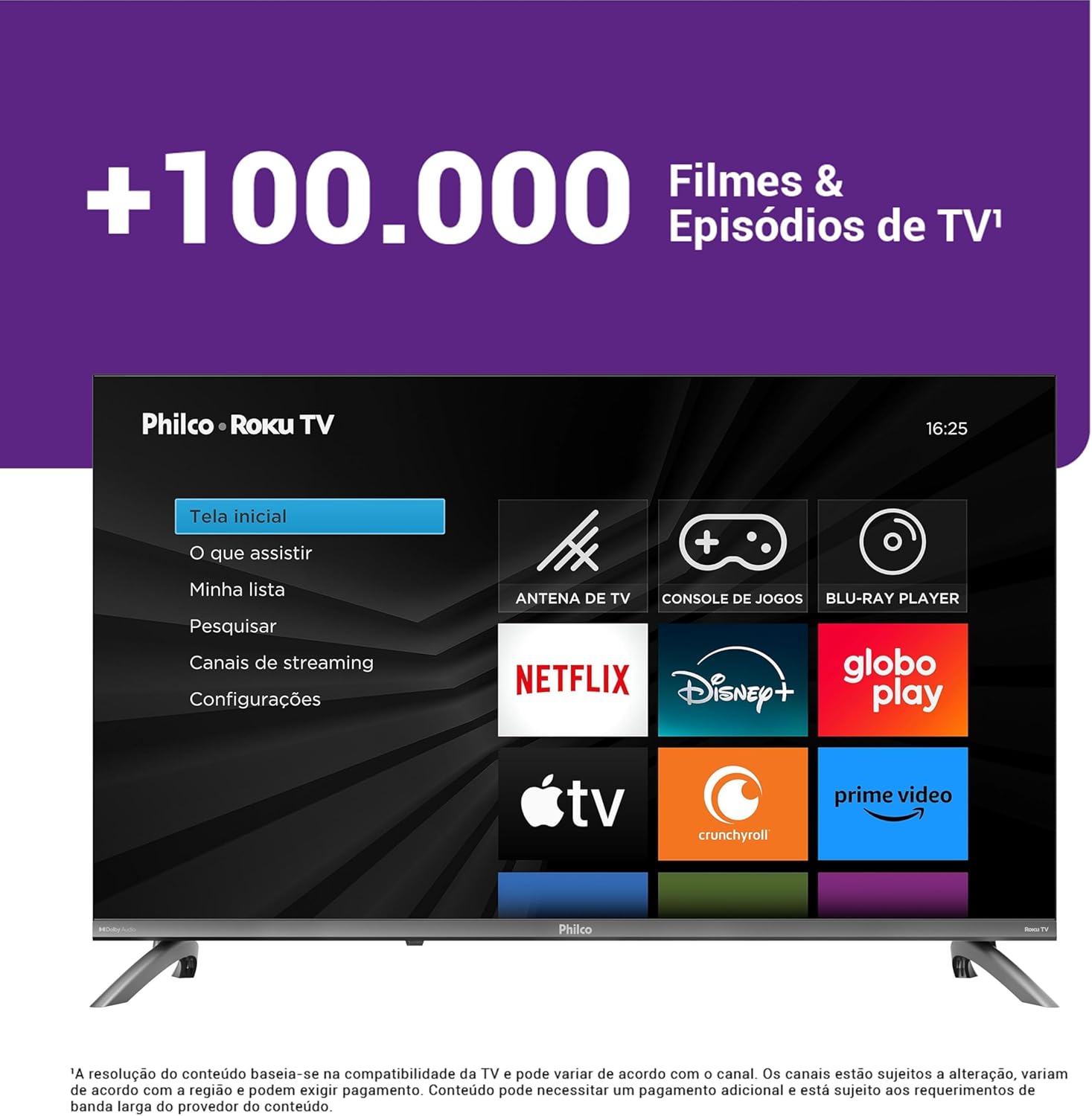 Smart TV 32" Philco Roku TV Dolby Áudio HDR10 P32CRB - Imagem 8