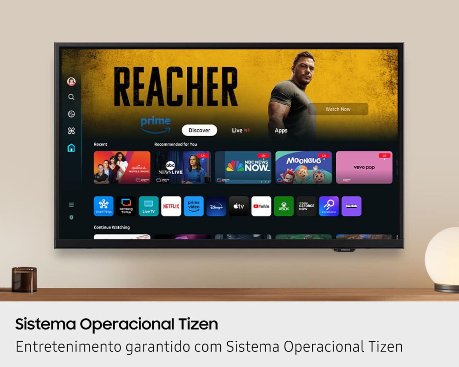 Smart TV Samsung 32" HD Tizen HDR Wi-Fi HDMI Bivolt Preta - Imagem 5