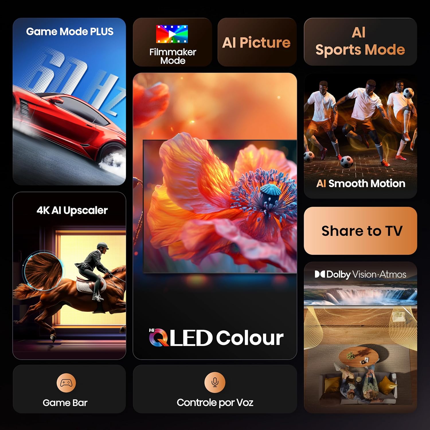 Hisense Smart TV UHD 4K QLED 43" 43Q6Q - Imagem 3