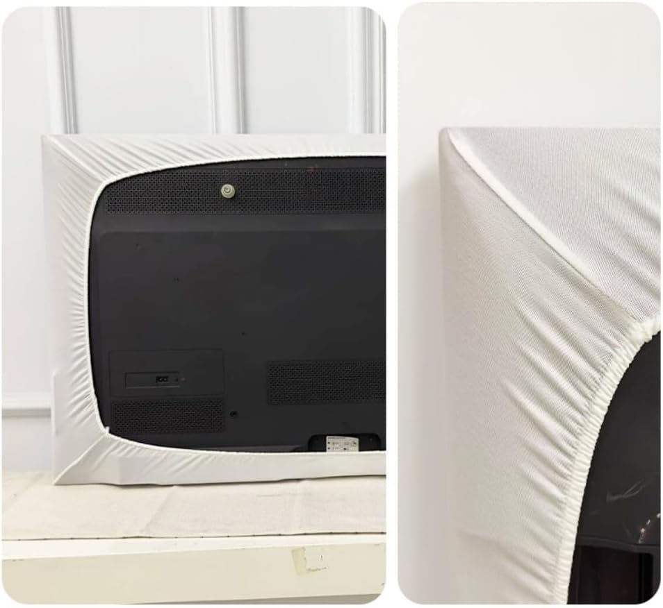 Capa de TV 81.3-190.5 cm Universal Simples Elástica TV Capa Protetora de Tela Multifunções Televisão/Computador para Pendurar Desktop Curvo Arte Interior Capa Decorativa Azul-4||43-46 polegadas - Imagem 2