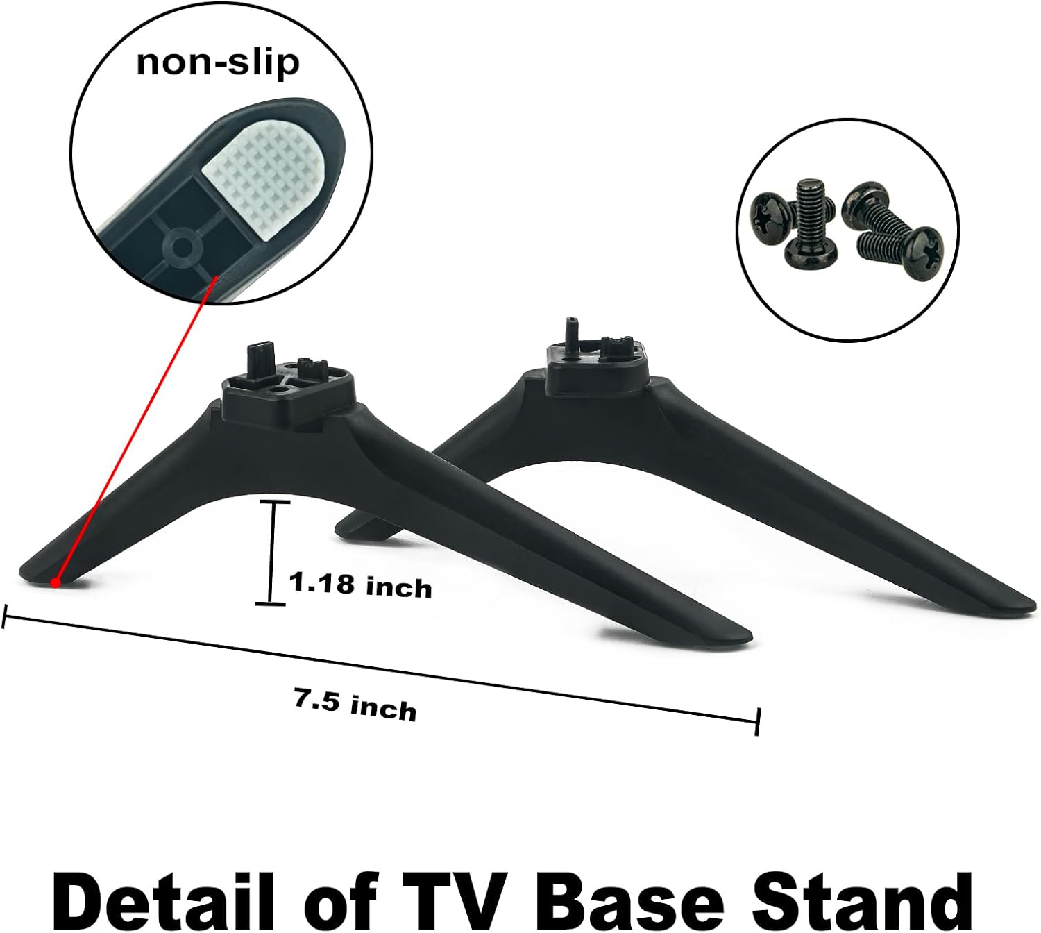 Pernas de TV 43H4030F3 compatíveis com Hisense TV Stand Legs sub para Hisense 43 polegadas Classe FHD RK Smart LED TV 43H4030F3 Base TV Pernas de suporte de TV - Imagem 4